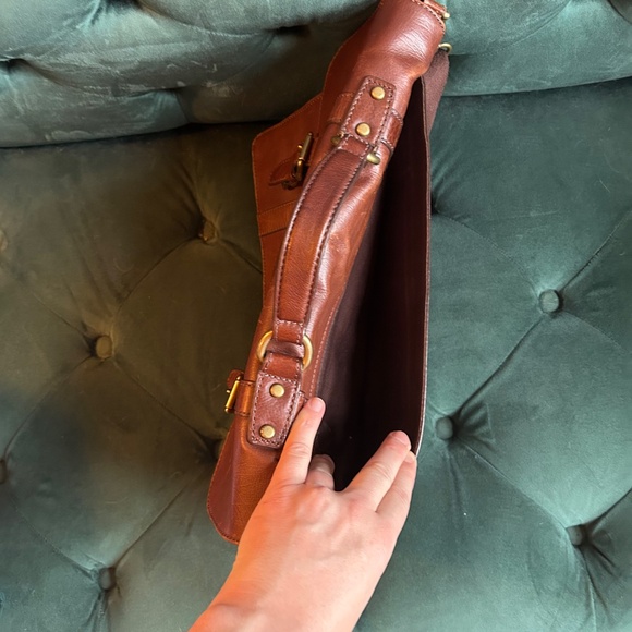 Fossil Leather Messenger Bag - Picture 4 of 5